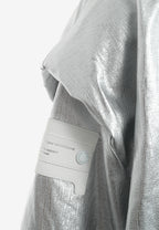 Chaqueta Bomber efecto piel con capucha y hombreras | MWM [PS_COLORS:SILVER]