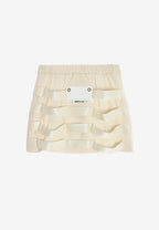Minifalda con cintas industriales entrelazadas | MWM [PS_COLORS:IVORY]
