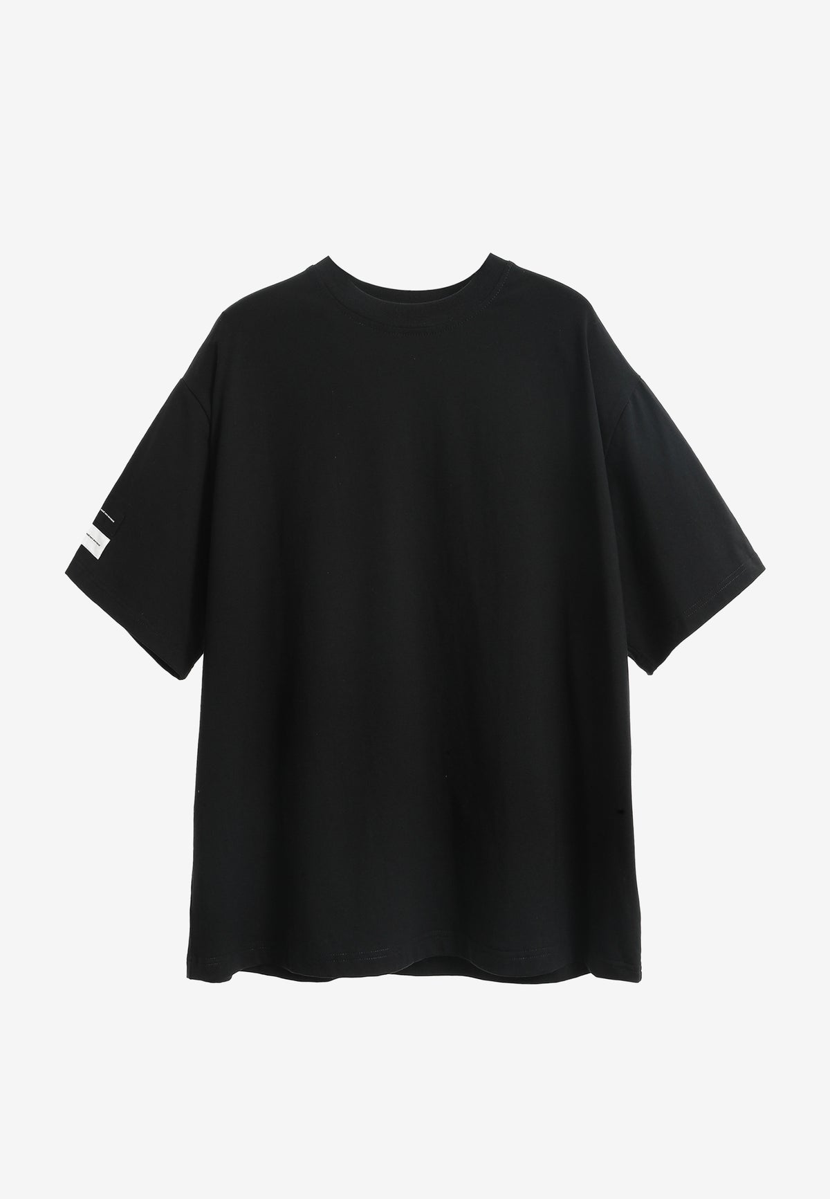 Camiseta Relaxed Fit con manga caída y X de cordones cruzados | MWM [PS_COLORS:BLACK]
