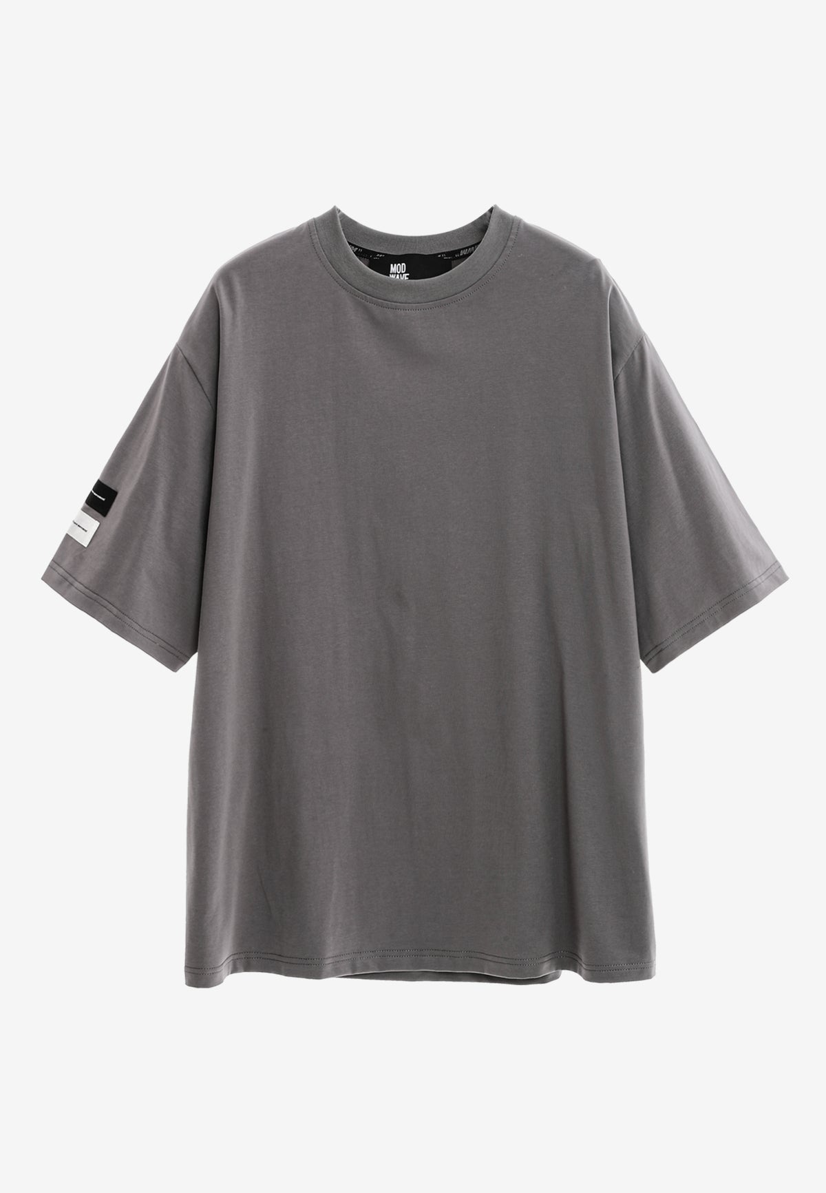 Camiseta Relaxed Fit con manga caída y X de cordones cruzados | MWM [PS_COLORS:GREY]
