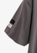 Camiseta Relaxed Fit con manga caída y X de cordones cruzados | MWM [PS_COLORS:GREY]