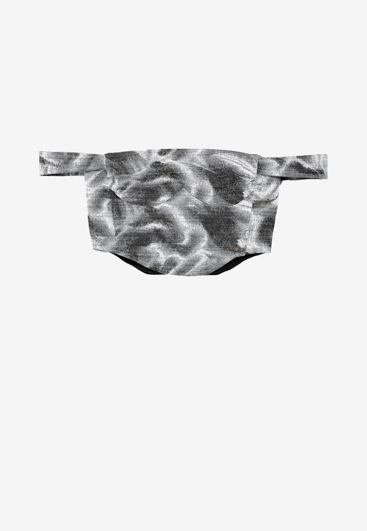 Top corsé en jacquard de chenilla con brillo y mangas caídas | MWM [PS_COLORS:GREY]