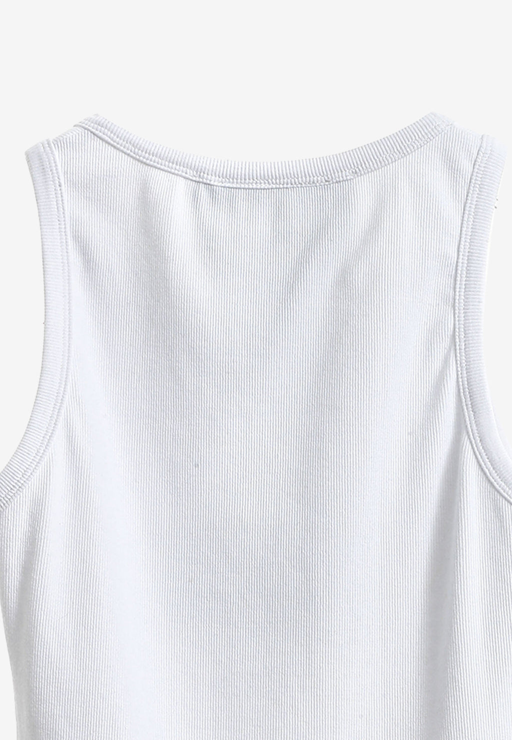 Top de mujer TEDDY ajustado de tirantes con parche Teddy de peluche en el frontal | MWM [PS_COLORS:WHITE]