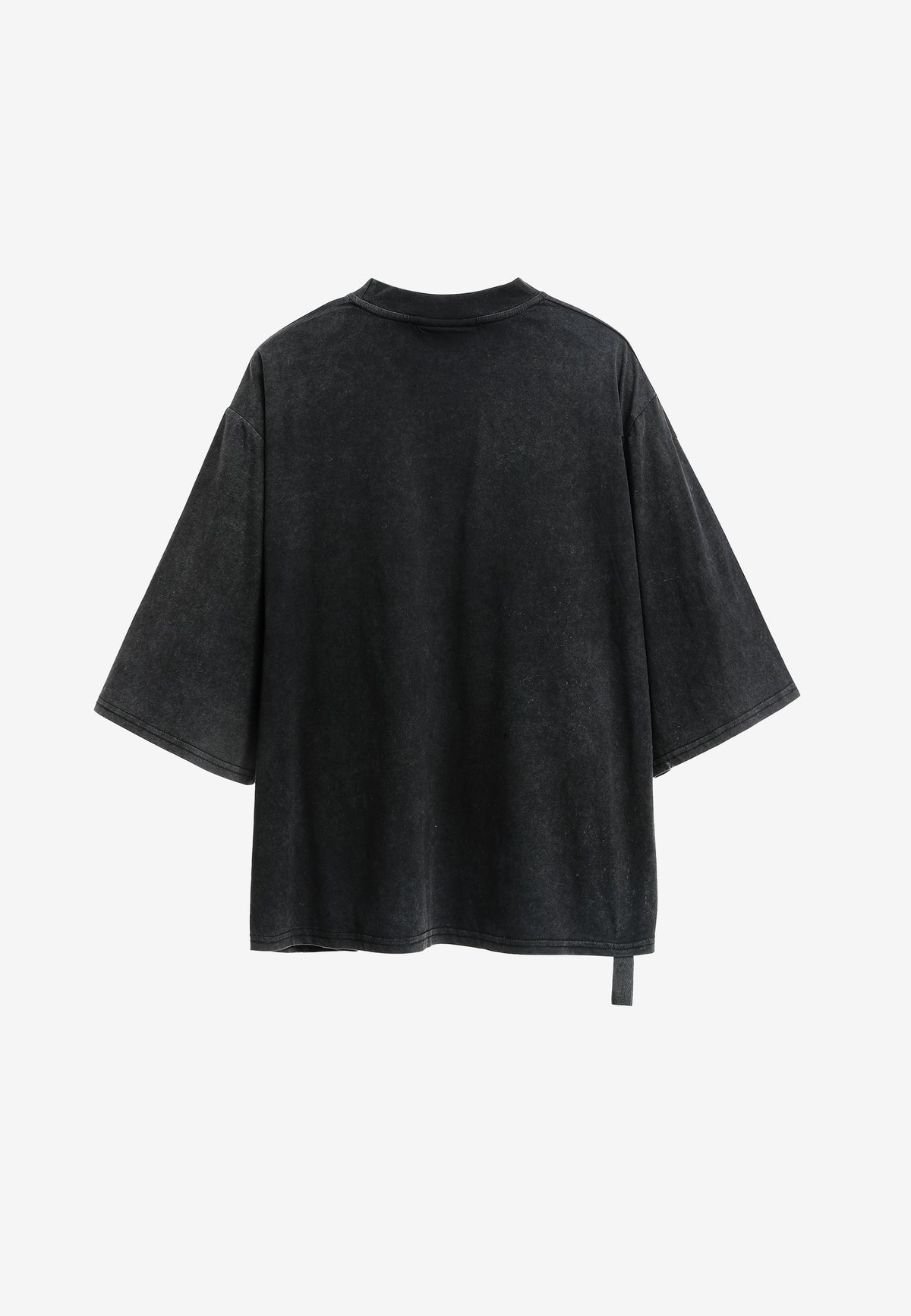 Camiseta de corte relajado y cuadrado lavada con logotipo MWM de tachuelas | MWM [PS_COLORS:BLACK]