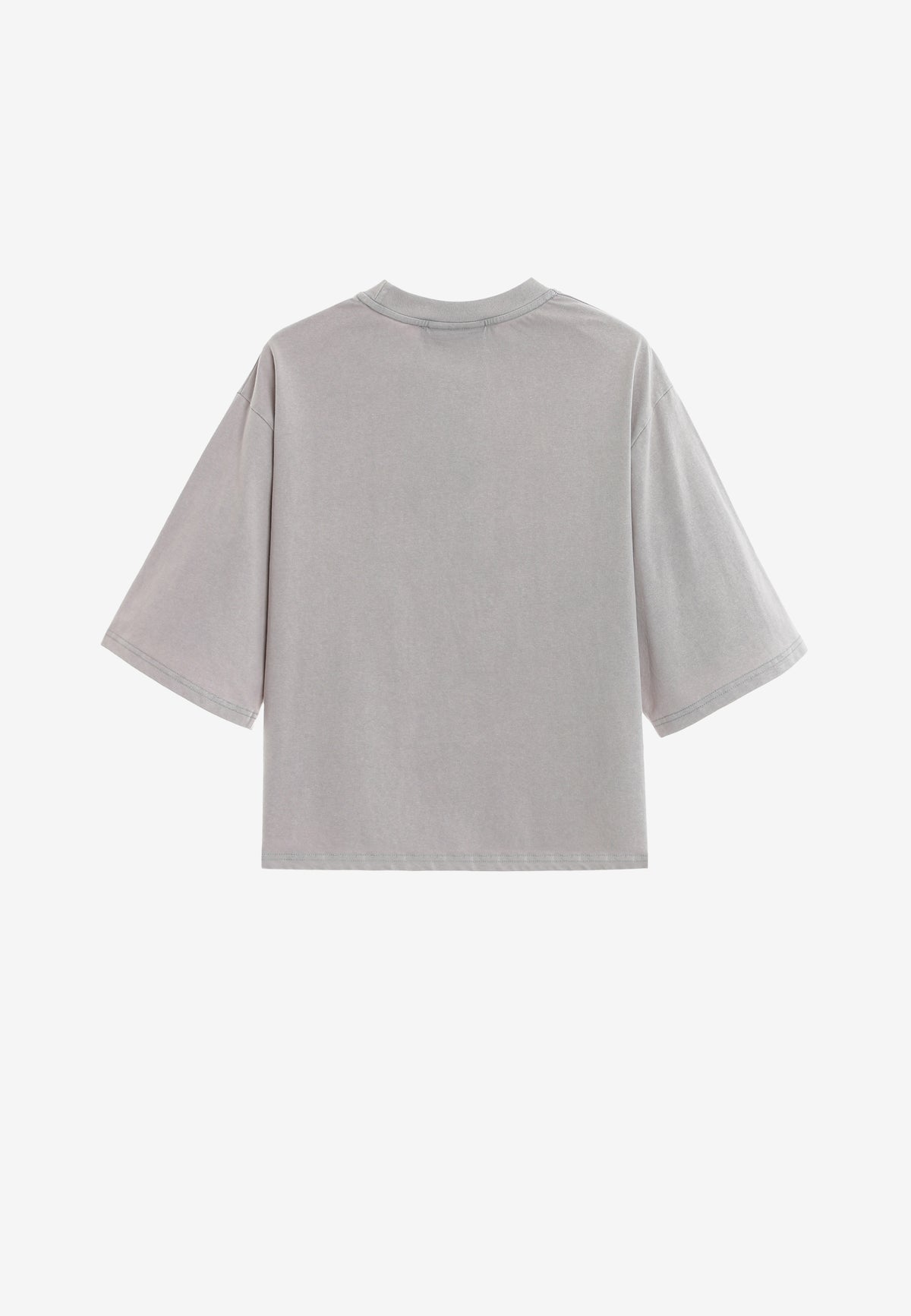 Camiseta de corte relajado y cuadrado lavada con logotipo MWM de tachuelas | MWM [PS_COLORS:GREY]
