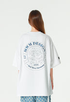 Camiseta de corte regular con motivo Eye MWM bordado en pecho y espalda | MWM [PS_COLORS:WHITE]