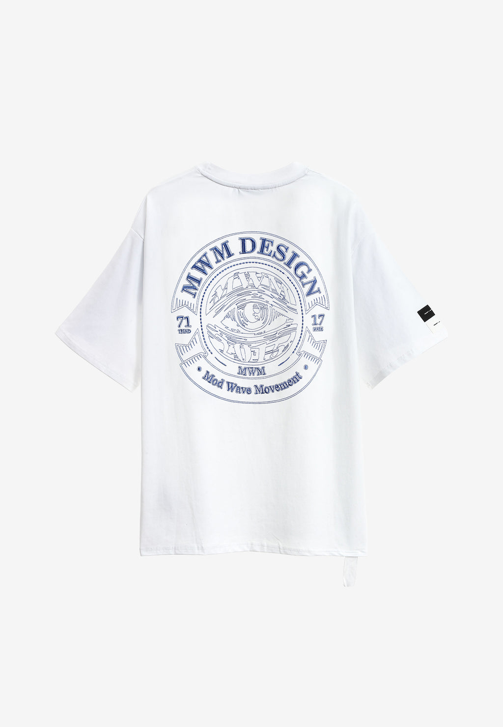 Camiseta de corte regular con motivo Eye MWM bordado en pecho y espalda | MWM [PS_COLORS:WHITE]