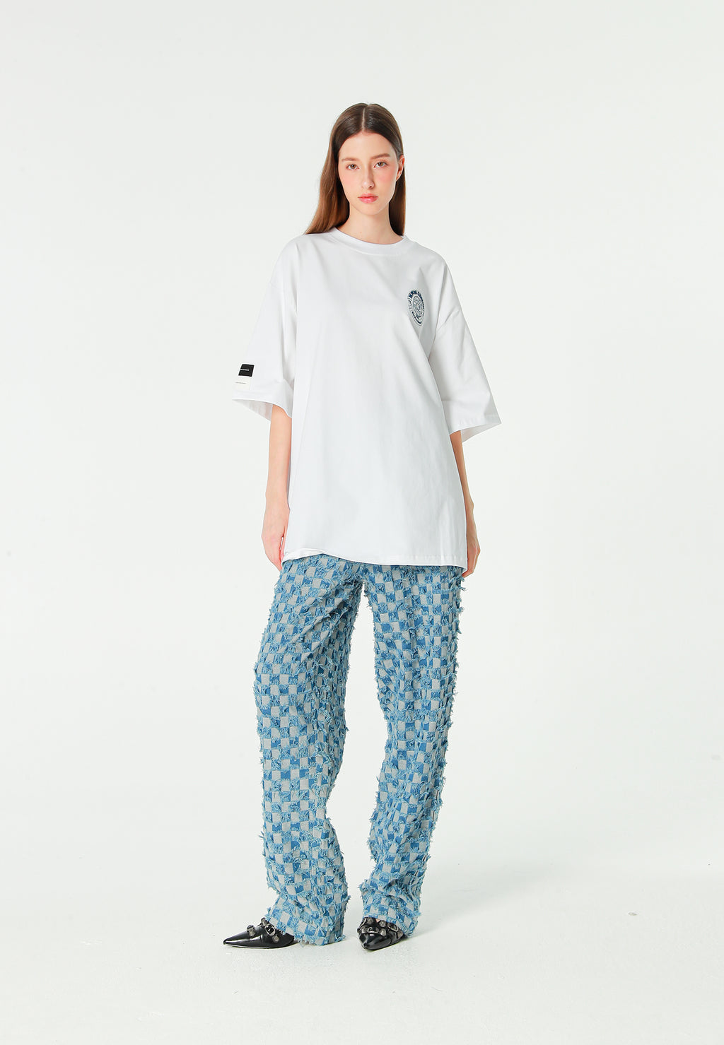 Camiseta de corte regular con motivo Eye MWM bordado en pecho y espalda | MWM [PS_COLORS:WHITE]