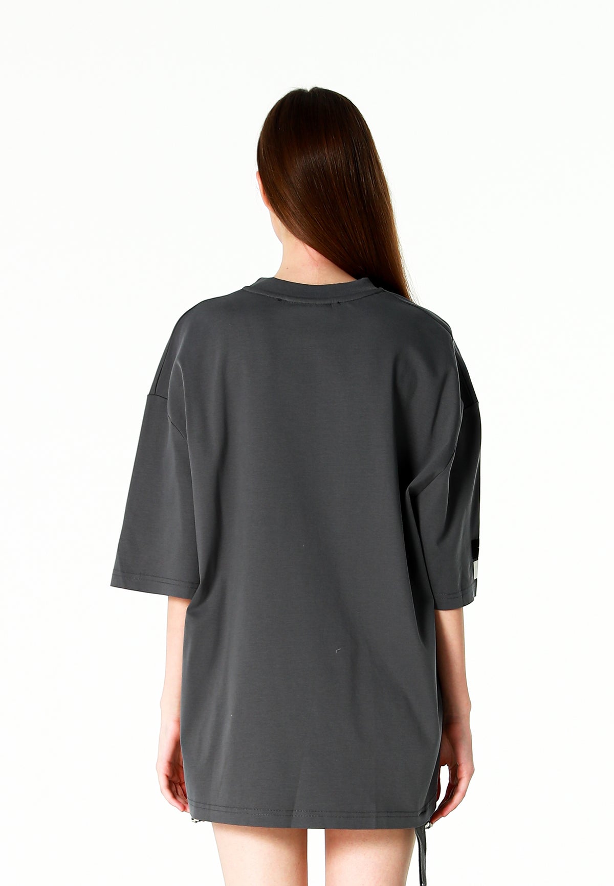 Camiseta Faces de algodón mercerizado con print de gran formato | MWM [PS_COLORS:GREY]