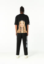 Camiseta Faces de algodón mercerizado con print de gran formato | MWM [PS_COLORS:BLACK]