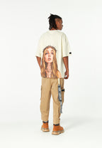 Camiseta Faces de algodón mercerizado con print de gran formato | MWM [PS_COLORS:ECRU]