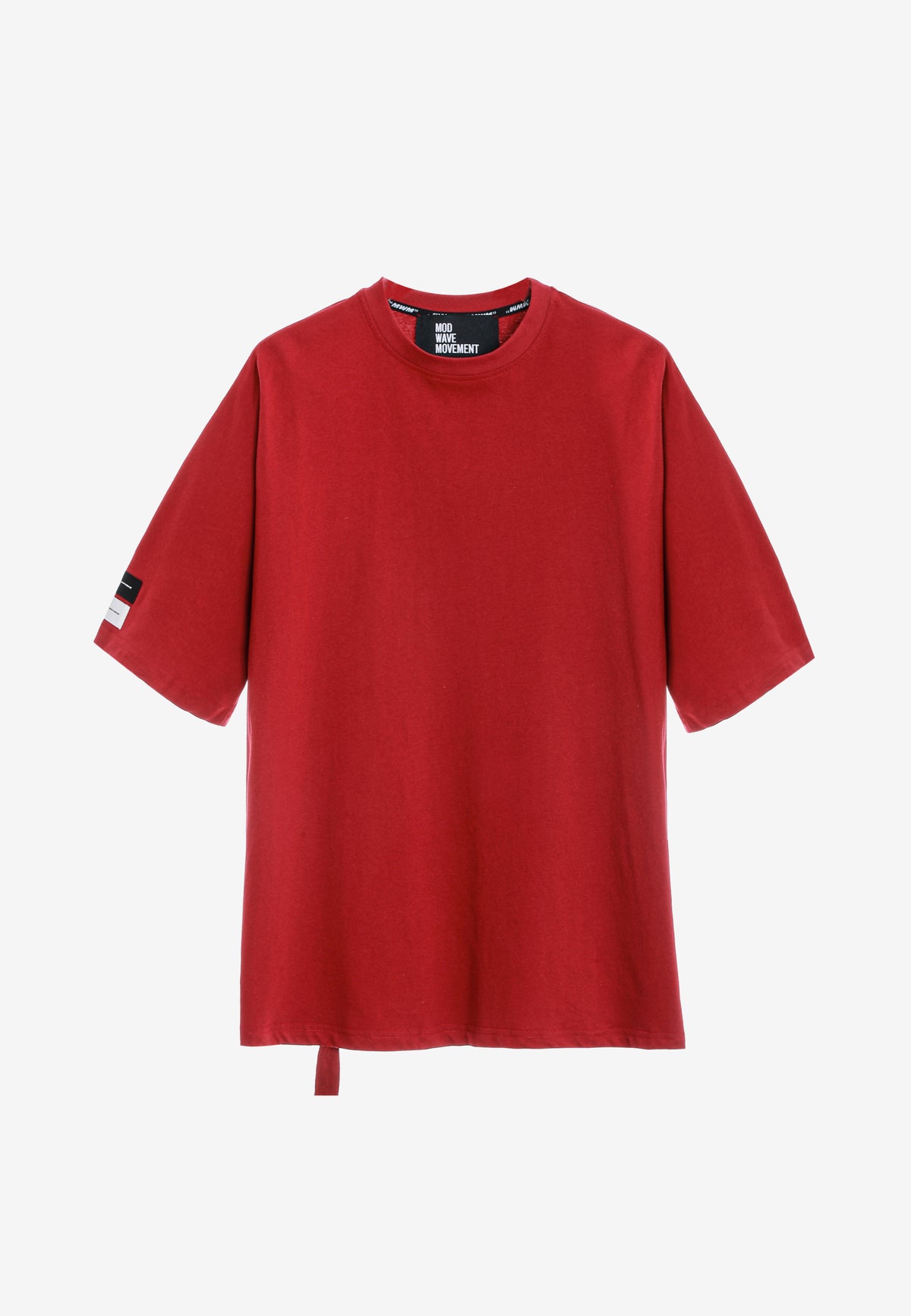 Camiseta oversize Iconic Logo con bordado Mod Wave Movement en hombros y espalda | MWM [PS_COLORS:BURGUNDY]