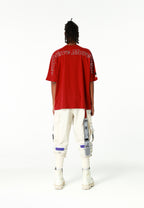 Camiseta oversize Iconic Logo con bordado Mod Wave Movement en hombros y espalda | MWM [PS_COLORS:BURGUNDY]
