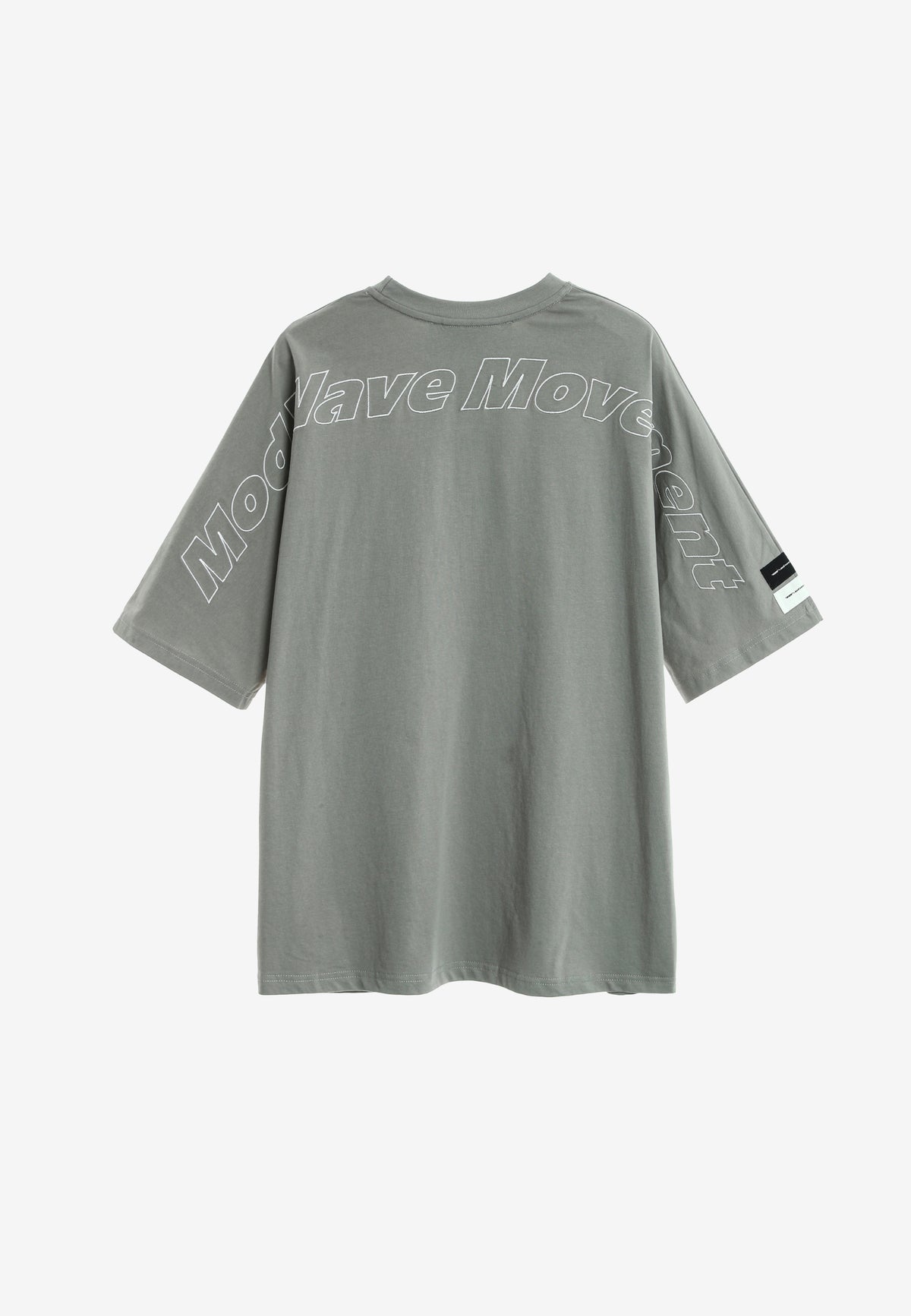 Camiseta oversize Iconic Logo con bordado Mod Wave Movement en hombros y espalda | MWM [PS_COLORS:GREY]