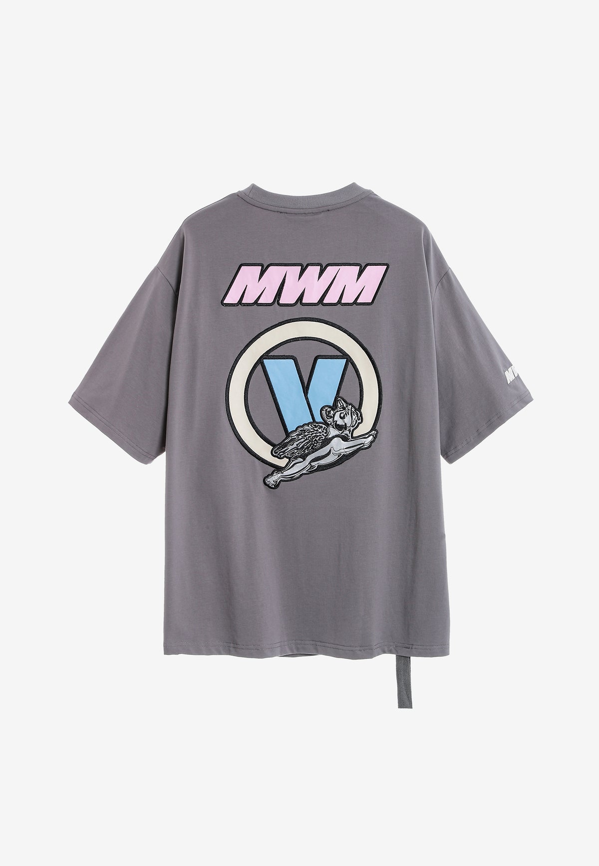 Camiseta Vanguard Dogs VDOG de corte regular con bulldog y aplicaciones efecto piel en la espalda | MWM [PS_COLORS:GREY]