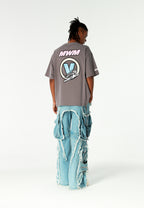 Camiseta Vanguard Dogs VDOG de corte regular con bulldog y aplicaciones efecto piel en la espalda | MWM [PS_COLORS:GREY]