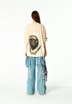 Camiseta oversize Vanguard Dogs Faces con print de bulldog en la espalda | MWM [PS_COLORS:UNASSIGNED]