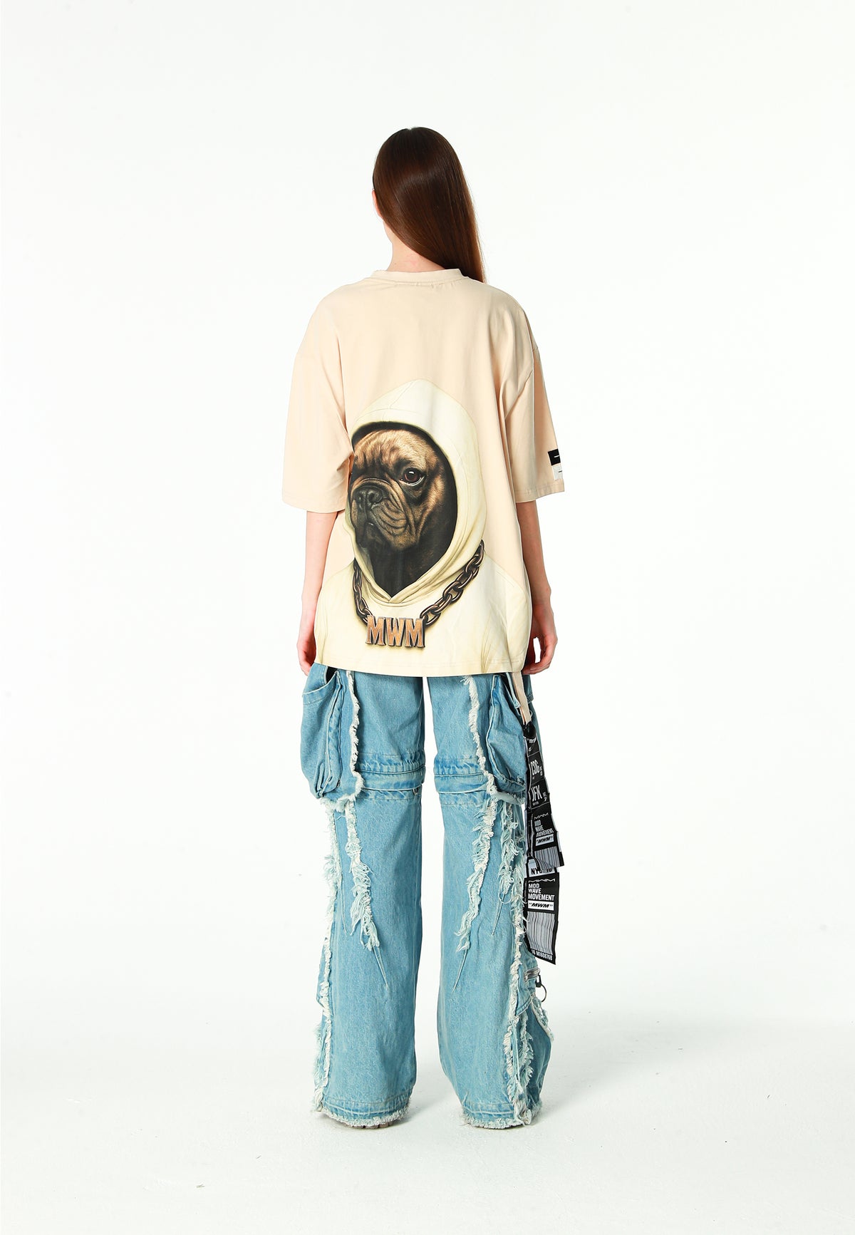 Camiseta oversize Vanguard Dogs Faces con print de bulldog en la espalda | MWM [PS_COLORS:UNASSIGNED]