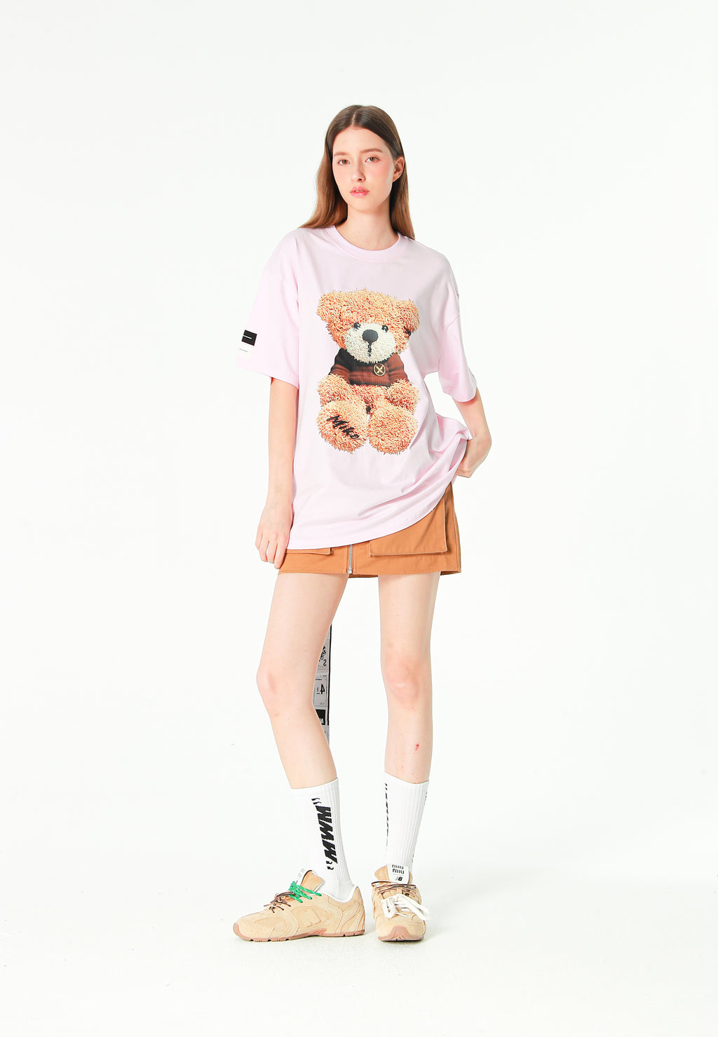 Camiseta TEDDY de corte regular con print Teddy en frontal y espalda | MWM [PS_COLORS:PINK]