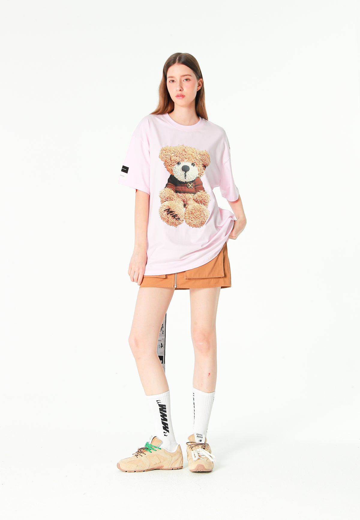 Camiseta TEDDY de corte regular con print Teddy en frontal y espalda | MWM [PS_COLORS:PINK]