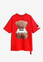 Camiseta TEDDY de corte regular con print Teddy en frontal y espalda | MWM [PS_COLORS:RED]