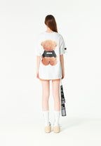 Camiseta TEDDY de corte regular con print Teddy en frontal y espalda | MWM [PS_COLORS:WHITE]