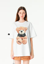 Camiseta TEDDY de corte regular con print Teddy en frontal y espalda | MWM [PS_COLORS:WHITE]