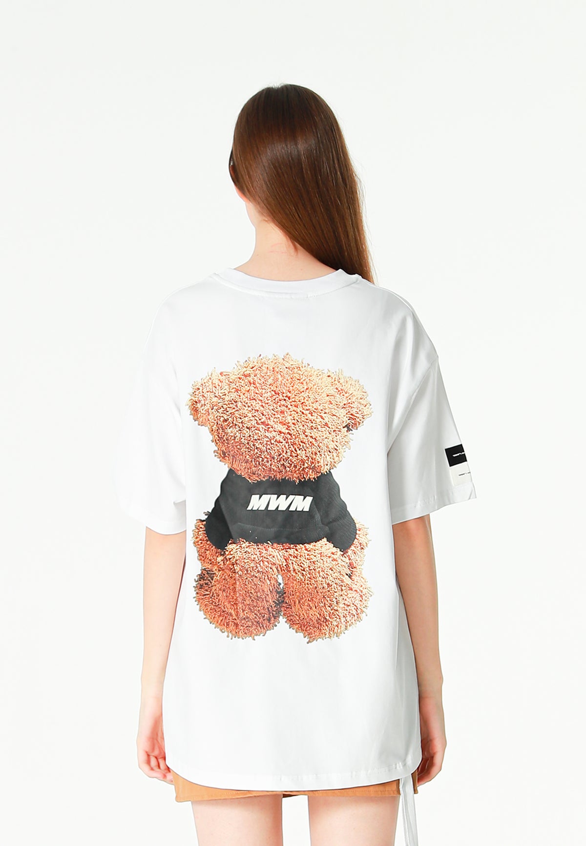 Camiseta TEDDY de corte regular con print Teddy en frontal y espalda | MWM [PS_COLORS:WHITE]