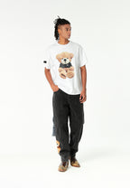 Camiseta TEDDY de corte regular con print Teddy en frontal y espalda | MWM [PS_COLORS:WHITE]