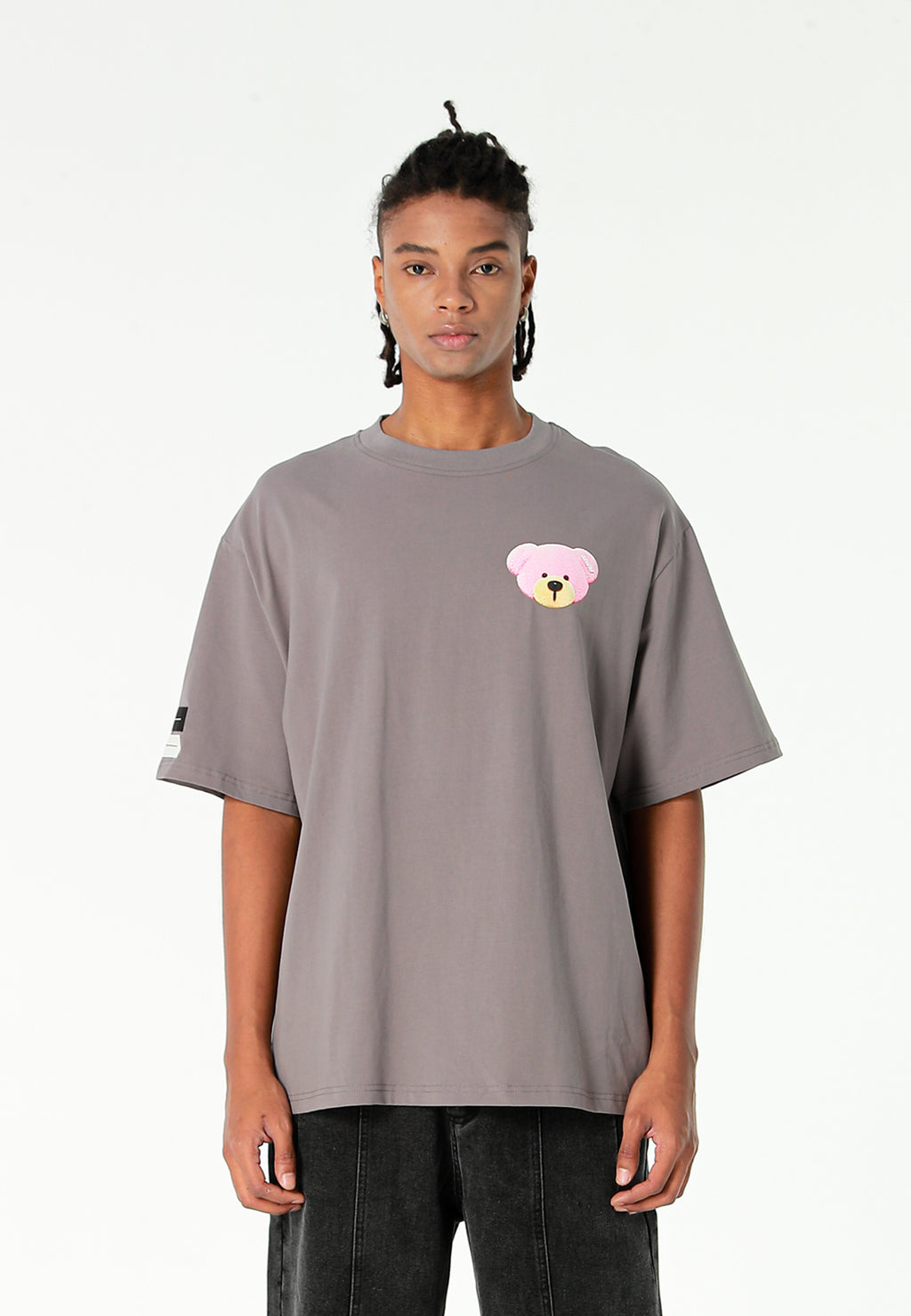 Camiseta TEDDY Mike Bag de corte regular con print en pecho y espalda | MWM [PS_COLORS:GREY]
