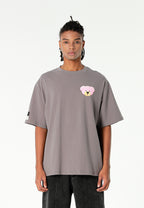 Camiseta TEDDY Mike Bag de corte regular con print en pecho y espalda | MWM [PS_COLORS:GREY]