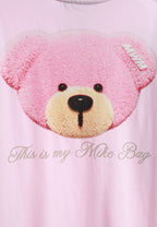 Camiseta TEDDY Mike Bag de corte regular con print en pecho y espalda | MWM [PS_COLORS:PINK]