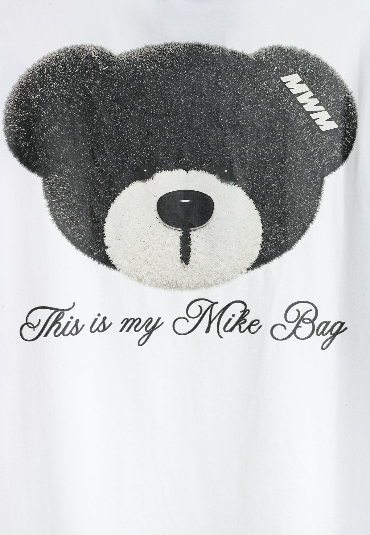 Camiseta TEDDY Mike Bag de corte regular con print en pecho y espalda | MWM [PS_COLORS:WHITE]
