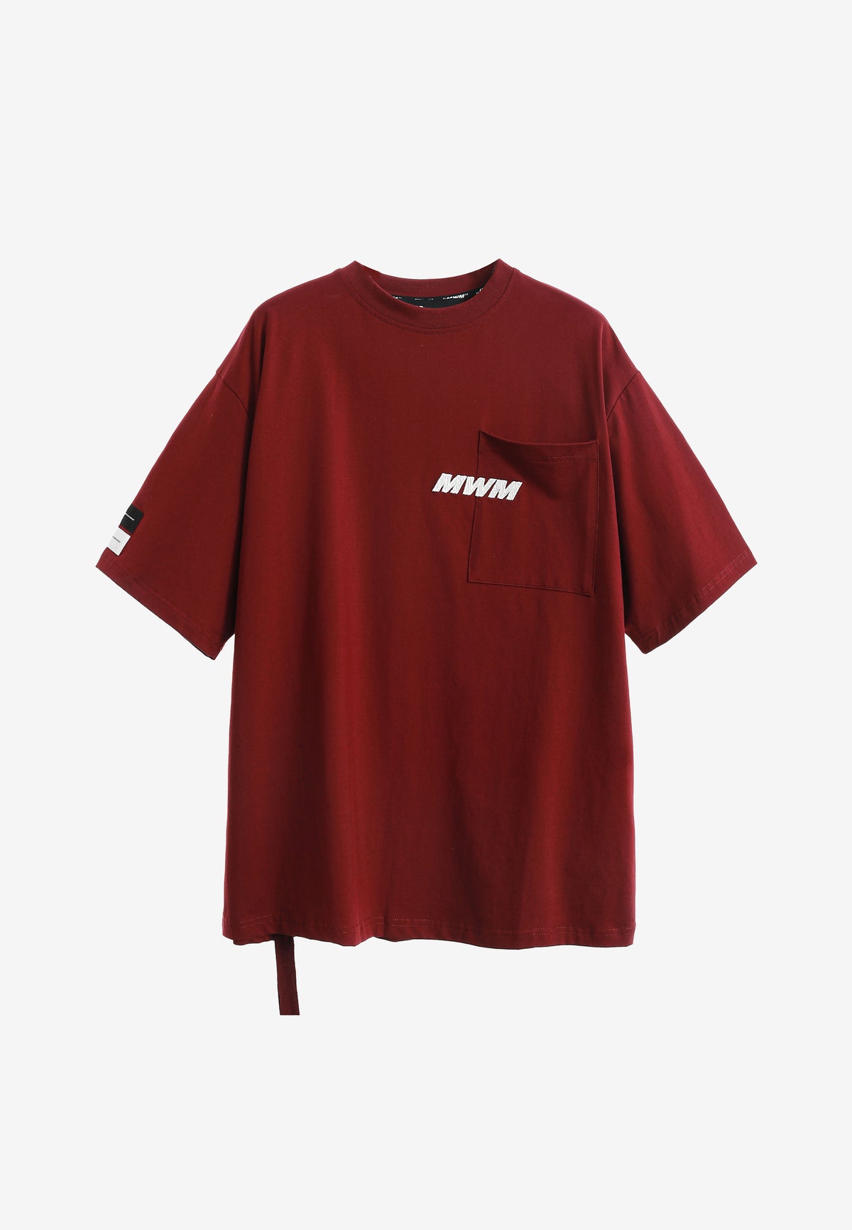 Camiseta TEDDY de corte regular con print patchwork 3D en la espalda | MWM [PS_COLORS:BURGUNDY]
