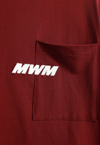 Camiseta TEDDY de corte regular con print patchwork 3D en la espalda | MWM [PS_COLORS:BURGUNDY]
