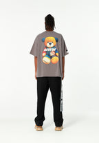 Camiseta TEDDY de corte regular con print patchwork 3D en la espalda | MWM [PS_COLORS:GREY]