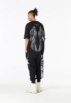 Camiseta Wings de corte relajado con alas de strass en la espalda | MWM [PS_COLORS:BLACK]