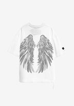 Camiseta Wings de corte relajado con alas de strass en la espalda | MWM [PS_COLORS:WHITE]