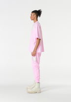 Camiseta Wings de corte relajado con estrellas frontales y doble parche de alas en la espalda | MWM [PS_COLORS:PINK]