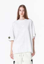 Camiseta Wings de corte relajado con alas de tachuelas en la espalda | MWM [PS_COLORS:WHITE]