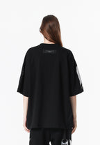 Camiseta Wings de corte relajado con parches Mini Wings en las mangas | MWM [PS_COLORS:BLACK]