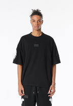 Camiseta Wings de corte relajado con parches Mini Wings en las mangas | MWM [PS_COLORS:BLACK]