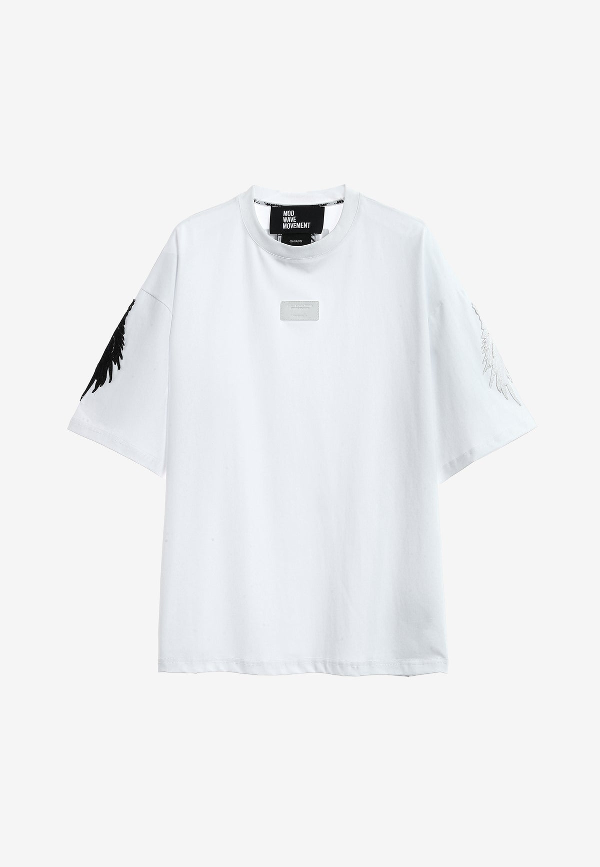 Camiseta Wings de corte relajado con parches Mini Wings en las mangas | MWM [PS_COLORS:WHITE]