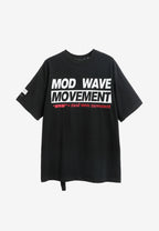 Camiseta TEDDY de corte regular con bordado frontal y print Streetwear Dog en la espalda | MWM [PS_COLORS:BLACK]