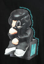Camiseta Vanguard Dogs Thinker de corte relajado con print y frases bordadas | MWM [PS_COLORS:BLACK]