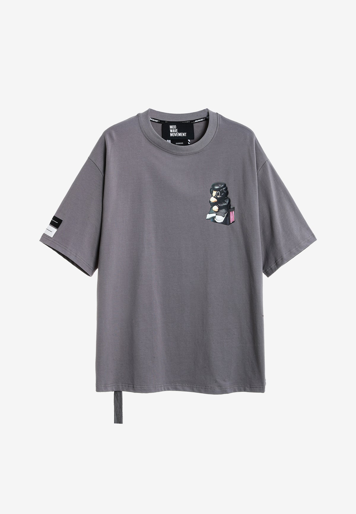 Camiseta Vanguard Dogs Thinker de corte relajado con print y frases bordadas | MWM [PS_COLORS:GREY]