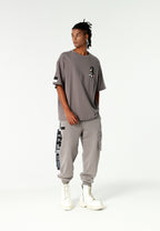 Camiseta Vanguard Dogs Thinker de corte relajado con print y frases bordadas | MWM [PS_COLORS:GREY]