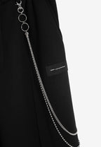Pantalón Básico con pinzas, bajos ajustables y cadena lateral | MWM [PS_COLORS:BLACK]