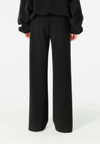 Pantalón palazzo de mujer de pierna ancha con efecto faja y tachuelas laterales | MWM [PS_COLORS:BLACK]