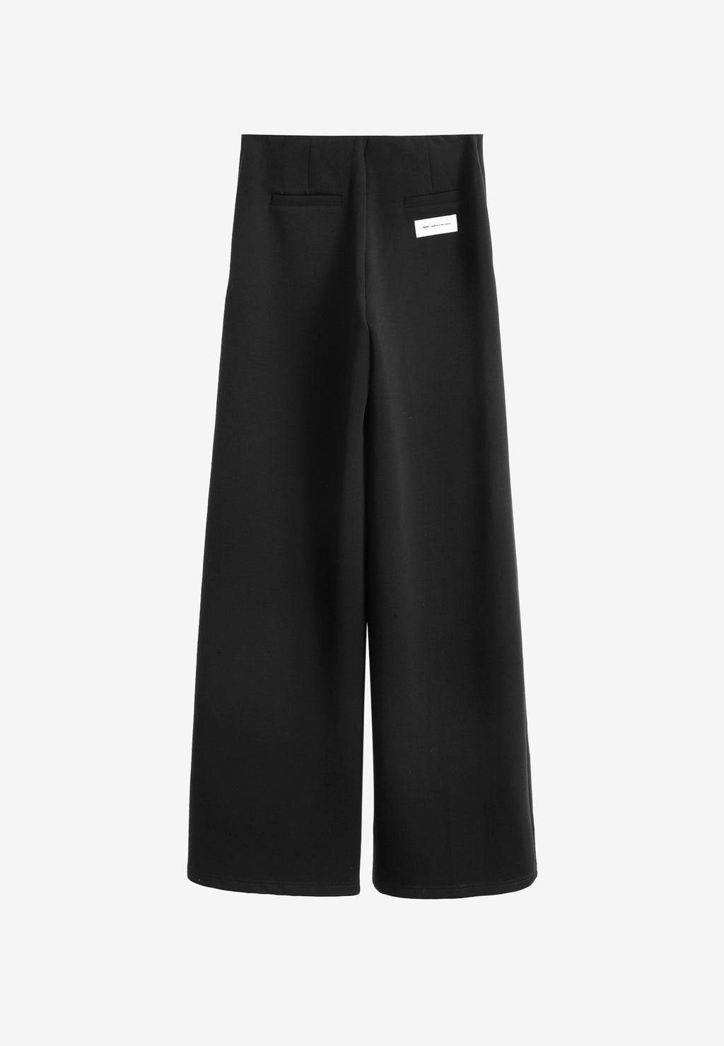 Pantalón palazzo de mujer de pierna ancha con efecto faja y tachuelas laterales | MWM [PS_COLORS:BLACK]
